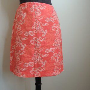 Banana Republic Sz 6 Skirt Floral Lined A Line